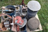 Hand Pump, (2) Heaters, Jack Stands, Eletrical Wire