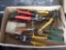 Assorted Tools Including Sheet Metal Cutter and Coping Saw