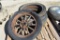 Model T Tires Including 1 With Partial Wooden Rim