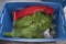 Tote with artificial Christmas Tree and Lights