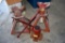 Two jack stands, tire wrench and bottle jack