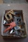 Box of Assorted Tools, Stapler, Caulk Gun, Copper Tube Flare