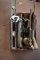 Box of Assorted Tools, Claw Hammer, Grease Gun, 2 ft Level