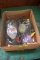 Box of Assorted Auto Testing Tools and Halogen Bulbs
