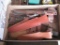 Box of Assorted Leather Knives and Sheaths