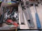Box of Assorted Tools Including Hammer and Pry Bar
