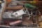 Box of Assorted Lynch Pins and Draw Pins, and Nutcracker