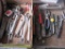 Box of Carpet Knife, Pliers, and Wrenches