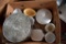 Box of 8 Wine Glasses, Fire King and Dessert Dish Set