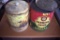 Farmer's Union 10# Metal Grease Can With Lids - Very Good Condition