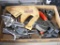 Box of Assorted Clamps Including Strap Binders and Corner Clamps