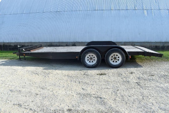2000 PJ Trailer, 18' With 2' Dove Tail, 3500lb Tandem Axle, 83" Wide, Elec. Brakes, Stake Pocket