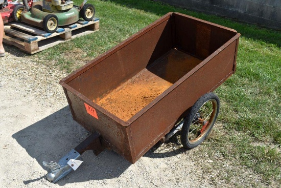 Steel Yard Cart With 1 7/8" Ball Hitch, Shop Built, 21"Wx39 1/2" L x 12" D