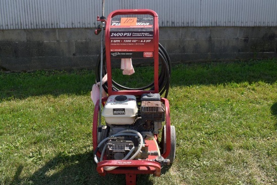 Excell Power Wave, High Pressure Washer, 2400 PSI, 7200 CU, Engine Free, 3 Gal/Min, Honda
