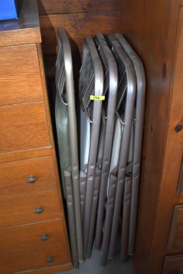 Set of 5 Vintage Metal Folding Chairs