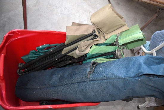 3 Bag Chairs, 1 with carrying bag