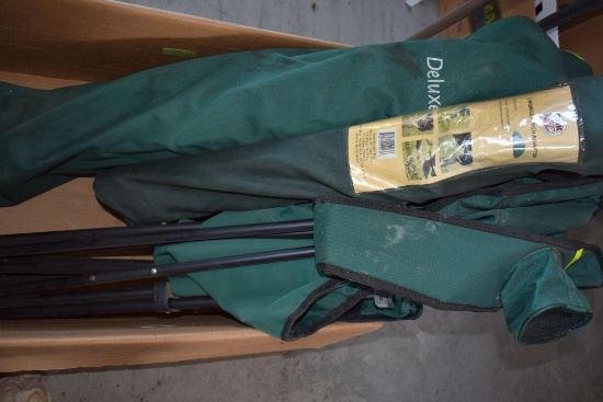 2 Bag Chairs and Umbrella