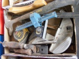 Assorted Tools Including Stanley Hammer, Squares, Cutters