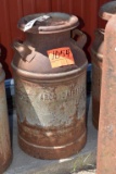 Antique Arco Dairies Milk Can With Lid, 10 Gal.
