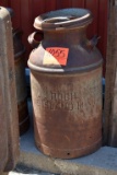 Antique Milk Can Stamped with JJ Roch Pine Island, Minn, 10 Gal.