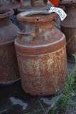 Antique Milk Can With Lid, 8 Gal