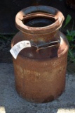 Antique Milk Can With Lid, 8 Gal