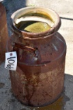 Antique Milk Can With Lid, 8 Gal