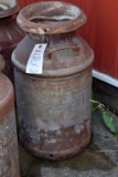 Antique Milk Can With Lid, 8 Gal