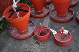 3 Chick Feeders Including 1 Large and 2 Small