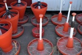 3 Chic1 Feeders Including 1 Large, 1 Large Without Hopper and 1 Small