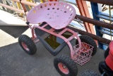 4 Wheeled Garden Cart With Seat