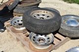4 Rims Including 2 Chrome Rims No Tires 5 Bolt Rims 14