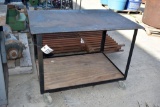 Metal Table With Wheels, 40