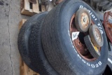 3 Tires With On Rims 235-70-15 And Small Wheels