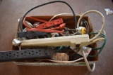 Box of electric strips and light extension cords