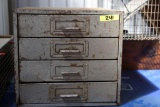 4 Drawer Steel Bolt Bin with Contents