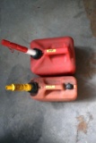 2 plastic gas cans