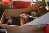 Misc. Car Parts: Hub Caps, Old Car Radio, Lens Covers