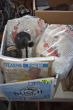 Box with Toro Poly-guard Leaf Bags, Boat Motor Cleaner, Poncho