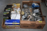 Two Boxes of Misc. Electrical Fixtures and Lightbulbs