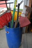 Assortment of Yard Tools (Barrel Not Included)