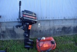 Mercury Outboard Motor, Ran When Last Used And Gas Tank, 4HP, Merc. 40