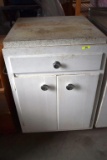 Wood Cabinet, 2 Doors, 1 Drawer, Approx. 36