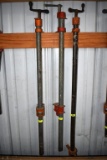 Set of 3 Pipe Clamps, Approx. 35