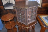 3 End Tables And 3 Tier Spindle Shelf, Shelf Approx.. 22