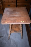 Spool Legged Corner Table, Approx. 30' Tall x 20