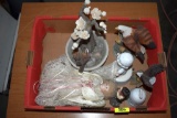 Birds and Trees Knick Knacks, Porcelain Face Doll