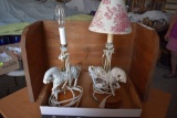 2 Horse Lamps