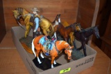 3 Western Horse Figurines