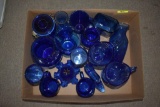 Blue Glass Vases, Lady Shoe and Bell